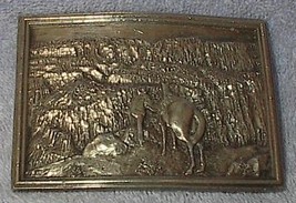 1977 Bergamot Brass Works Grand Canyon Belt Buckle D-145 Made USA - £15.72 GBP