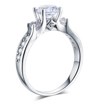 1.25 Ct Moissanite Diamond 925 Sterling Silver Wedding Engagement Ring B... - $229.99
