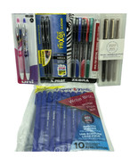 Pens &amp; Markers Lot of 5 Sets Total 21 Pc Blue Black Pink Purple Pens &amp; A... - $26.27 CAD