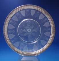 Windsor Rose by Watson Sterling Silver Cut Crystal Serving Plate #B564  ... - €396,81 EUR