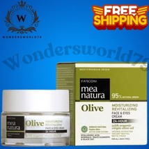 Mea Natura Olive Moisturizing, Revitalizing 24-Hour Face &amp; Eyes Cream, 50ml - £34.95 GBP