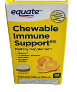 CHEWABLE IMMUNE SUPPORT Natural Citrus DIETARY SUPPLEMENT 32ct - £6.91 GBP