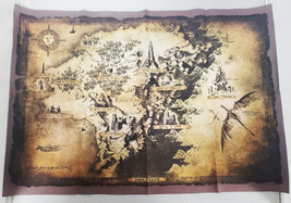 NEW Dark Souls II 2 Collector&#39;s Edition Authentic Cloth Game Map 16.5&quot; x 11.7&quot; - £24.76 GBP
