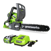 Greenworks 40V 12-Inch Cordless Chainsaw, 2.0Ah Battery and Charger Incl... - £156.66 GBP