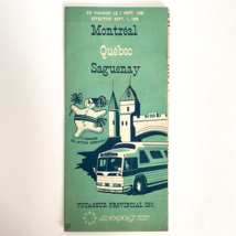 Vintage Expo67 Montreal Quebec Saguenay Canada Bus Schedule Tourist Souv... - £43.21 GBP