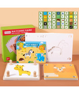 Montessori Find the Shadow Shape Matching Game Wild Animals - $242.14 MXN