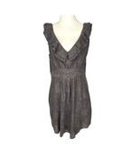 Anthropologie Maeve Mini Dress Gray Laser-Cut Lace Sundress Size M - $553.61 MXN