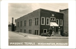 RPPC Washington Missouri MO Masonic Temple  UNP Postcard - £21.46 GBP