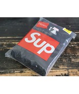 Supreme x Hanes 3 Tagless Black/Red Box Logo T-Shirts Undershirt Men Size - £50.20 GBP
