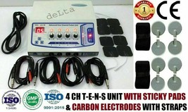 Professional use Physiotherapy 04 ch Electrotherapy Sticky Pads &amp; Carbon... - $160.00