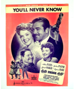 You&#39;ll Never Know Hello Frisco Musical Sheet Music 1943 - £547.65 GBP