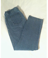 Ruby Red Petite women&#39;s jeans sz 12 P Short elastic waist sides denim - £2.35 GBP