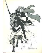 BLACK KNIGHT by Stillwell (1976) 8-1/2 x 11&quot; unsigned ACBA Sketchbook print - $184.27 MXN