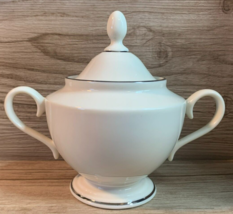 Lenox Maywood Covered Porcelain Sugar Bowl, Cosmopolitan Collection, Excellent - £37.18 GBP