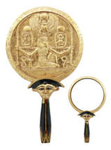 Ebros Ancient Egyptian Protection Symbol Winged Scarab Aegis Hand Mirror... - $24.99