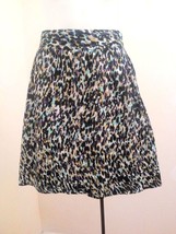 Ann Taylor Loft 6 Skirt Purple Aqua Geometric Animal Print A Line Tiered Hem - £13.30 GBP