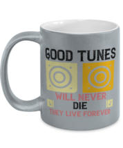 Music Mugs Good Tunes Will Never Die Silver-M-Mug  - £14.41 GBP