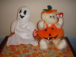 Ty Attic Treasures Carver Pumpkin And Beanie Baby Sheets - £14.22 GBP