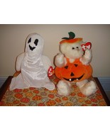 Ty Attic Treasures Carver Pumpkin And Beanie Baby Sheets - £14.25 GBP