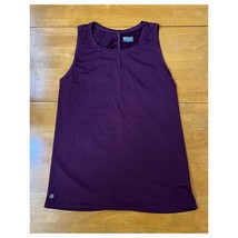 Athleta Navigate With Ease Burgundy Back Ruched Tank Top Activewear, Size M - $425.65 MXN