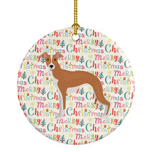 Italian Greyhound #2 Merry Christmas Ceramic Ornament Christmas Tree Han... - $34.70