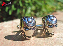 Iron Man Cufflinks with Silver Finish and Black Inlay – Wedding, Father's Day, G - £3.15 GBP