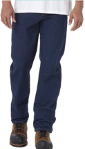 Rustler Men Regular Fit Straight Leg Denim Jeans 40x30 Dark Wash Heavyweight New - £11.86 GBP