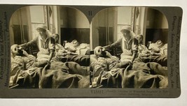 WWI, WOUNDED BELGIANS IN HOSPITAL, ANTWERP, BELGIUM, STEREOVIEWER CARD, ... - $150.68 MXN