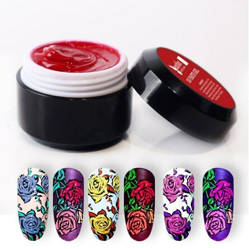 Nail Art 3D Gel Paste 6g Soak Off UV LED No Sticky Layer Nails Gel Polish