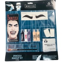 Monsters Dracula 12pc Professional Grade Makeup &amp; Tattoo Kit Halloween Costume - £11.11 GBP