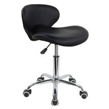 Ergonomic PU Leather Rolling Stool with Adjustable Height and Modern She... - $93.99
