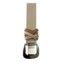 White House Black Market Beige Patent &amp; Cork Belt Women’s Size S – 29.5"... - $16.20
