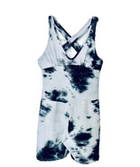 Shein Curve Womens 2XL Grey Blue Tie Dye Pucker Criss Cross Ruched Back ... - €9,54 EUR