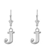 Sterling Silver Initial Earrings B,D,P,G,W,E,V,J,N,M,S,T Made in USA Any... - £29.61 GBP