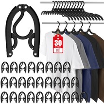 30 Pcs Travel Hangers Portable Foldable Travel Hanger Organizer, Plastic Travel  - £27.30 GBP