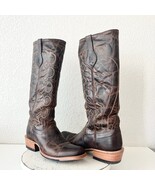 Rod Patrick Womens Cowboy Boots 10.5 A Brown Perro Loco Leather Blunt To... - $420.75