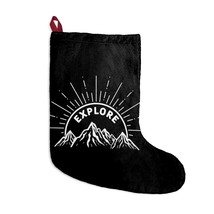 Vibrant Mountain Tapestry, Custom Christmas Stocking for Outdoor Lovers, Persona - £24.70 GBP