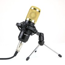 Condenser Microphone Studio Recording Gold Black Bundle A - £33.30 GBP