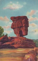 Balanced Rock Garden of the Gods Pike&#39;s Peak Region Colorado CO Postcard C55 - £2.34 GBP