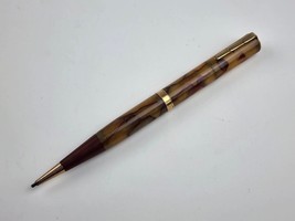 Vintage Waterman's Mechanical Pencils Amber & red Swirl Works Great Shorty 4.25" - $39.59