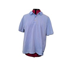 Gap Polo Shirt Blue Men Classic Fit Striped Side Split Short Sleeves Siz... - $16.48