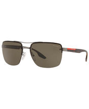  Prada Linea Rossa PS60U 5AV5G1 Pilot Sunglasses, Black/Havana/Brown - £127.09 GBP