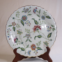 Andrea By Sadek Cake Plate Made In Japan Flowers & White Very Pretty Plate Mint - $16.88