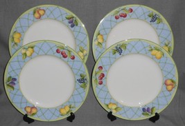 Set (4) Mikasa Optima Fruit Rapture Pattern Dinner Plates - £94.95 GBP