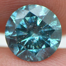 Round Shaped Diamond Fancy Blue Color Enhanced I1 Loose 1.86 Carat Certified - £1,179.05 GBP