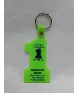 Vintage You&#39;re Number 1 With Us Northwest Bank Wisconsin Keychain - $14.85