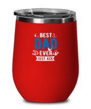 Dad Fishing Wine Glass Best Dad - Fishing Red-WG - £20.67 GBP