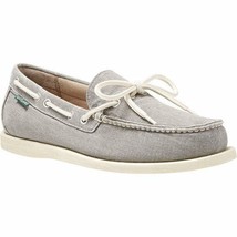 Eastland Men Slip On Boat Shoe Loafers Yarmouth Size US 8 Grey Canvas - £38.66 GBP