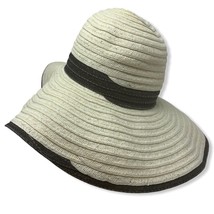 Blue Saks Fifth Ave Straw Sun Hat New - £34.65 GBP