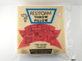 Vintage Mid-Century Restfoam Throw Pillow Cadillac Foam Products Company Rare! - £20.10 GBP